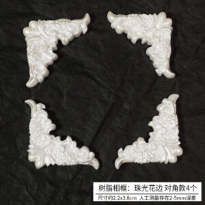 Resin photo frame: pearlescent lace diagonal section 4 / Angel Photo Frame Series Accessories