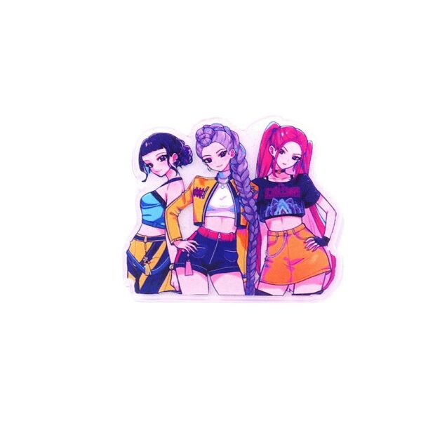 Wholesale 10pcs/pack Cute Cartoon Girl Accessories Acrylic Brooches & DIY Accessories