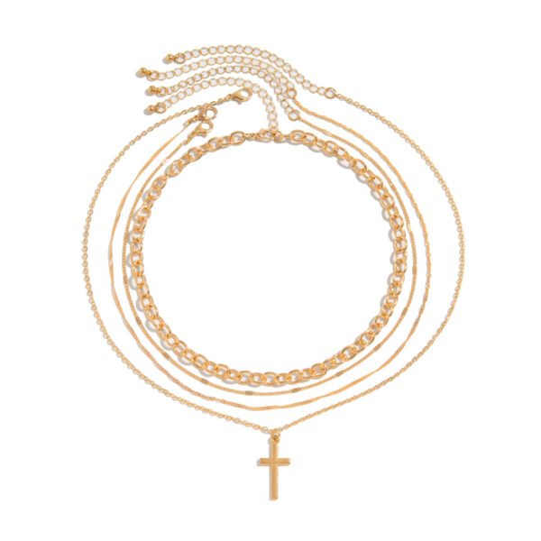 Wholesale Hip Hop Cross Crystal Chain Necklace