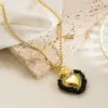 Elegant Vintage Style Simple Style Heart Shape Copper 18k Gold Plated Pendant Necklace In Bulk