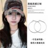 Wholesale Ning Yizhuo with silver 5cm big ear ring without ear hole earrings ear clip large ring square round face earrings