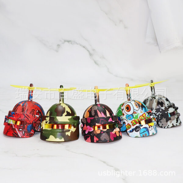 Wholesale Manufacturer's High-Quality Three-Level Helmet Bamboo Dragonfly Helmet Broken Wind Duck Three-Level Head Helmet Douyin Same Style Gift