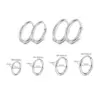 Wholesale Titanium Steel Hoops Earrings 1.6 Gauge Round Wire Ear Rings Style Piercing Jewelry Hoop Earrings