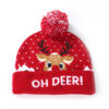 Wholesale Winter children's Christmas knitted hat with light Halloween led hat