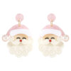 Wholesale Cute cartoon character round bead earrings