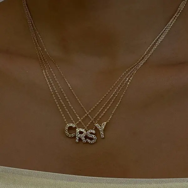 Wholesale 304 Stainless Steel Brass Plating Letter