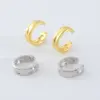 Wholesale 1 Pair Simple Style Solid Color Cool Style C Shape Copper 18K Gold Plated Gold Plated Ear Cuffs