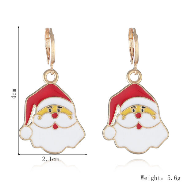 Wholesale Christmas Series EarringsCartoon Santa Claus Christmas Tree Earring