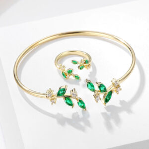 Gold and Green Diamond Set