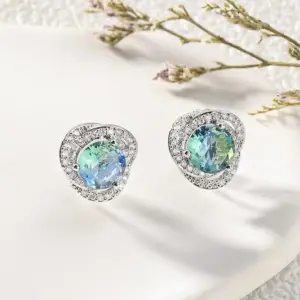 Ear Clip-Blue-Green / One Size / 1.2*1.2