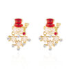 Wholesale Christmas red and green snowflake and snowman earrings