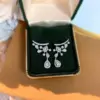 Wholesale Fashion Pear Shaped Inlaid Zircon Copper Earrings Wholesale