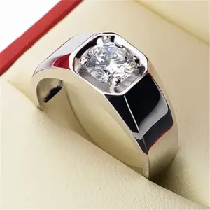 Heart Of Eternity Glossy Men 'S Ring / Adjustable Opening