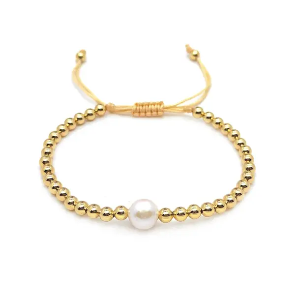 Wholesale Retro Cross Star Heart Shape Pearl Copper Bracelets In Bulk