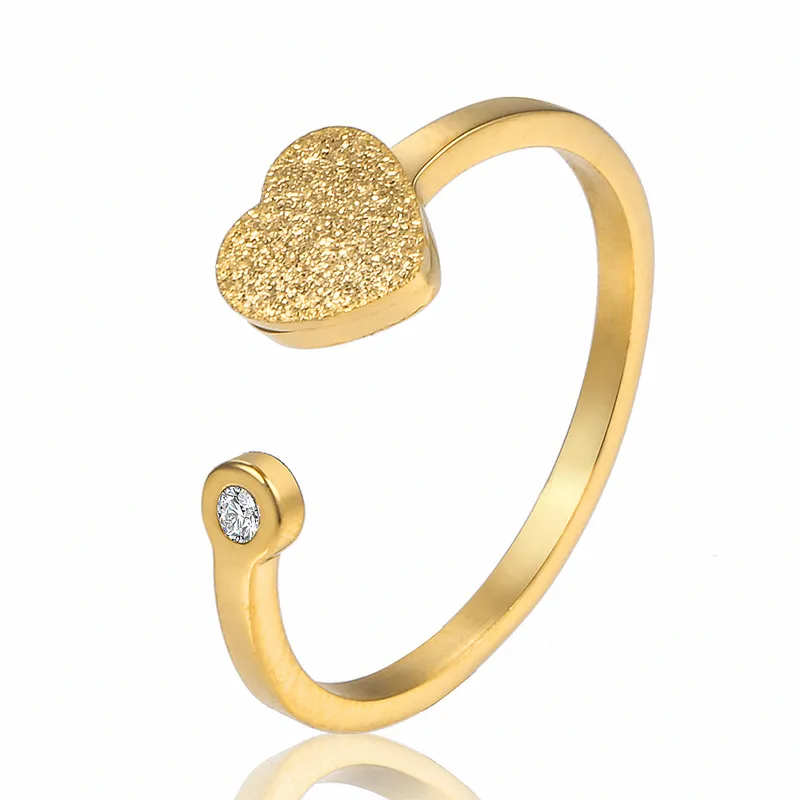Wholesale Real Gold Plated Heart 304 Stainless Steel Fashion Waterproof Non Tarnish