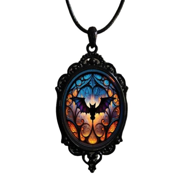 Wholesale Hot Cross Border Retro Gothic Crow Cross Witch Halloween Pendant Necklace Wholesale European and American Jewelry