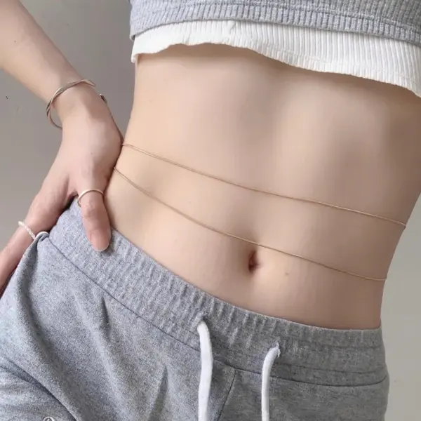 Sexy Solid Color Stainless Steel Women's Waist Chain