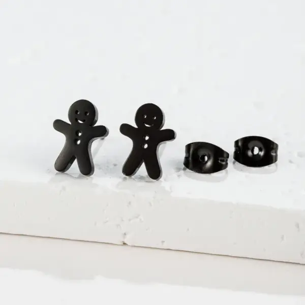 Wholesale PVD Coated 18K Gold Real Gold Plated Geometric 304 Stainless Steel Simple Style Classic Style Waterproof Non Tarnish Ear Studs