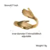 Wholesale Jewelry Fashion Palm 304 Stainless Steel 18K Gold Plated Stainless Steel Rings
