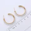 Wholesale PVD Coated 18K Gold Plated Round 304 Stainless Steel Fashion Waterproof Non Tarnish Earrings