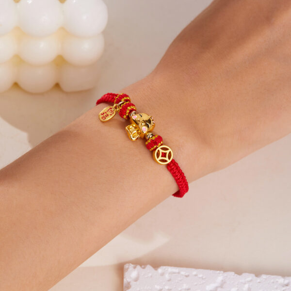 Wholesale 2025 Year of the Snake, Year of the Life, Red Rope for Fortune, Nafu Handmade Woven Bracelet for Women