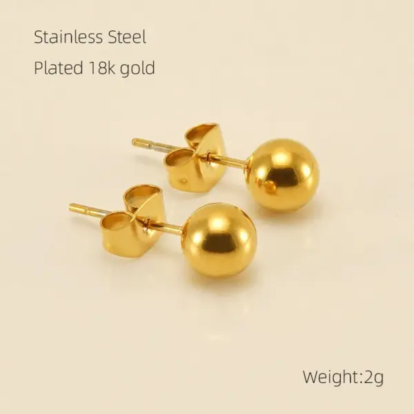 Wholesale 1 Pair Classic Style Geometric Plating 304 Stainless Steel Zircon Ear Studs