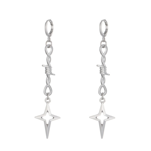 oly-cb4094b23e8c852e4e095281d9388184 Wholesale Spiny Mang Star Earrings Gothic Punk op Earrings Cute Alternative Hanging Ear Buckle Earrings