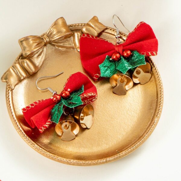 Wholesale Cute and versatile colorful Santa Claus earrings