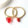 Wholesale Jewelry Cute Sweet Cherry Strawberry Copper Beaded Bracelets