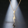 Wholesale Lightning Stainless Steel Pendant Necklace Clavicle Chain