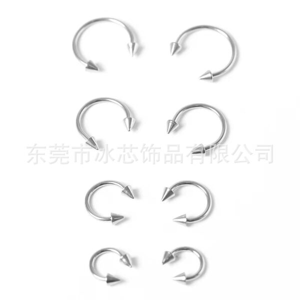 Wholesale Stainless steel nose ring C- shaped horseshoe ring horseshoe rod nose nail human body piercing tattoo jewelry Europe and America Amazon cross-border
