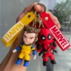Wholesale Cross-border Marvel Deadpool and Wolverine Keychain Stereo Doll Car Keychain Hanging School Bag Pendant
