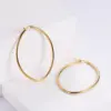 Wholesale PVD Coated Imitation Gold Heart Stainless Steel Simple Style Waterproof Non Tarnish Earrings
