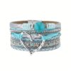 Wholesale Bohemian Love Weaving Diamond Set Bracelet