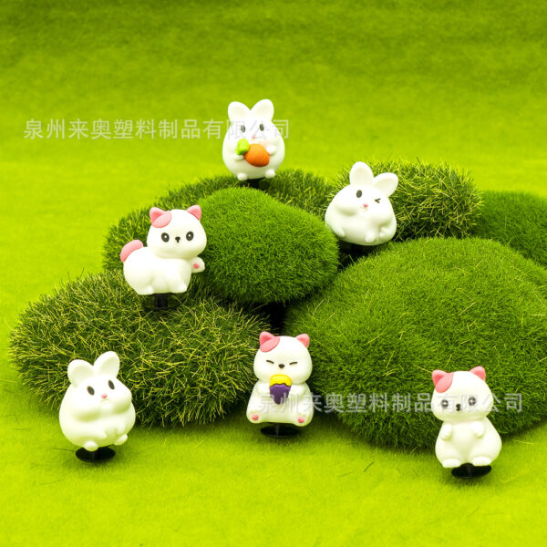 Wholesale Hot Sale Cute Animal Garden Shoe Buckle Accessories in stock Cartoon Kitten 3D Hole Shoes Flower Decoration Accessories