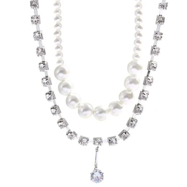 Wholesale European and American style exaggerated temperament large pearl necklace women's light luxury niche design high-end clavicle chain neck chain sweater chain