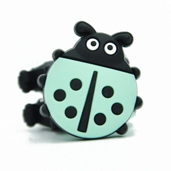 Wholesale Environmentally Friendly Silicone Ladybug Beads, Food Grade Animal Teether Beads, Cute Silicone Teether Loose Beads