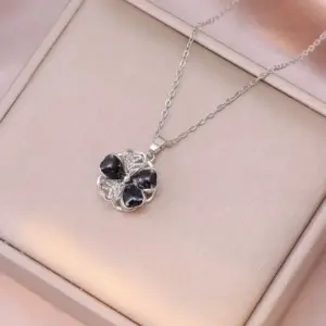 X0773 Steel Flower Necklace