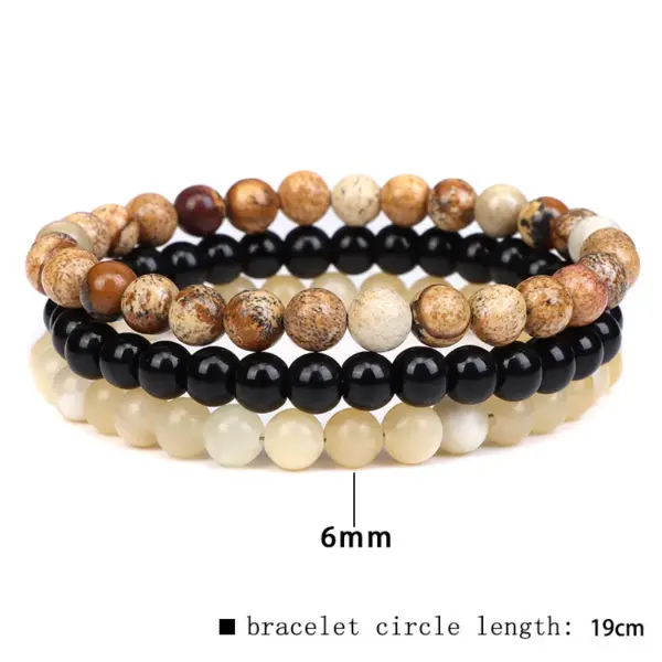 Fashion Round Natural Stone Beaded Bracelets