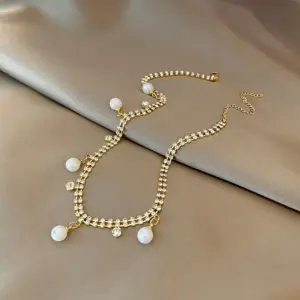 Silver Necklace-X869 / Gold