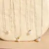 Wholesale 304 Stainless Steel ABS Pearl Solid Color PVD Coated Artificial Pearls Freshwater Pearl 14K Gold Plated Elegant Luxurious Classic Style Plating Inlay Box Chain Pendant Necklace