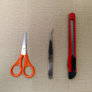 art knife scissors tweezers