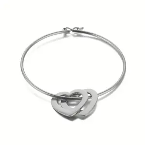 Silver / One Size / 2 Hearts