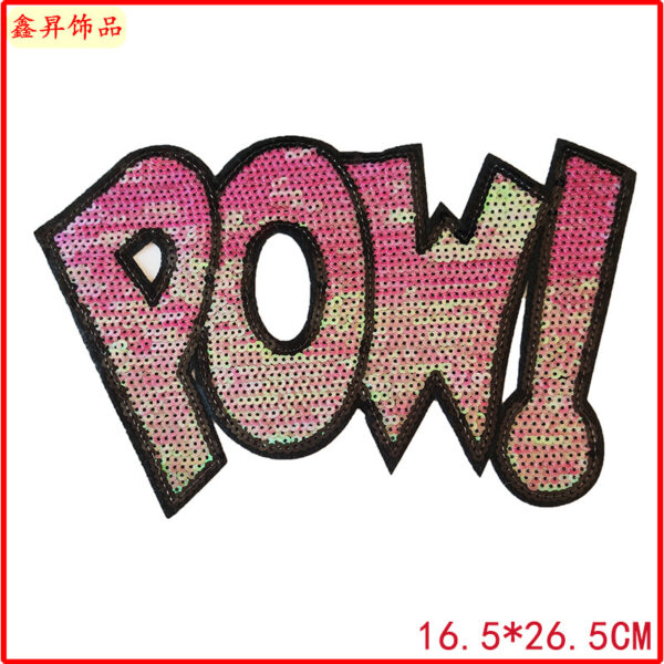 oly-cb6d2af867381f84d11bac65d1504d6e Wholesale Cross-Border Clothing Accessories, Sequin Embroidery, Clothing Accessories, Numbers, Letters, Sequin Embroidery, Cloth Patches, Factory Direct Supply