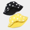 Wholesale Korean Style New Flower Printed Fisherman Hat Women's Japanese Style Artistic Fresh Style Basin Hat Summer Outdoor Double-Sided Sun Hat