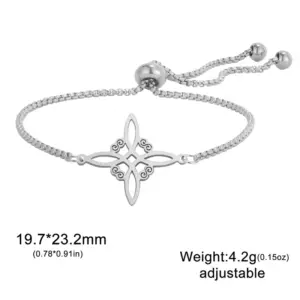 Steel Color - Box Chain with Beads