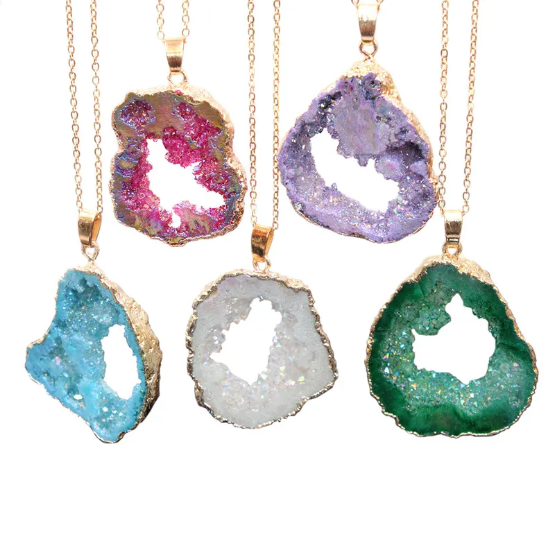 Wholesale Retro Irregular Agate Plating Jewelry Accessories
