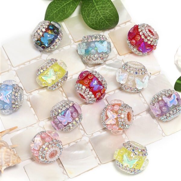 oly-cb77549cc9ac846e057441f5751d7531 Wholesale Heavy Industry Xiyu Princess Butterfly Pearl Diamond Rhinestone Chain DIY Beads Mobile Phone Chain Beaded Pen Aessories Material
