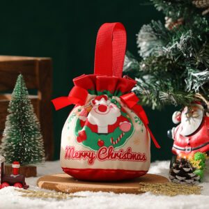 Christmas velvet candy bag-santa claus