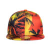 Wholesale Cross-border new hip-hop flat-brimmed baseball cap digital printing coconut pattern flat hat casual lovers hat B888